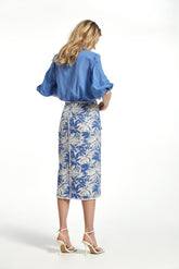 PERFORATED EMBROIDERED VOILE URIBE SHIRT